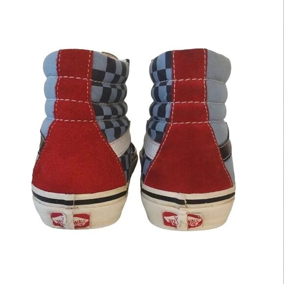 Vans Blue Red Sk8 Hi #38 Reissue 50th Anniversary Skate Sneakers W7.5 M6 - Picture 10 of 16